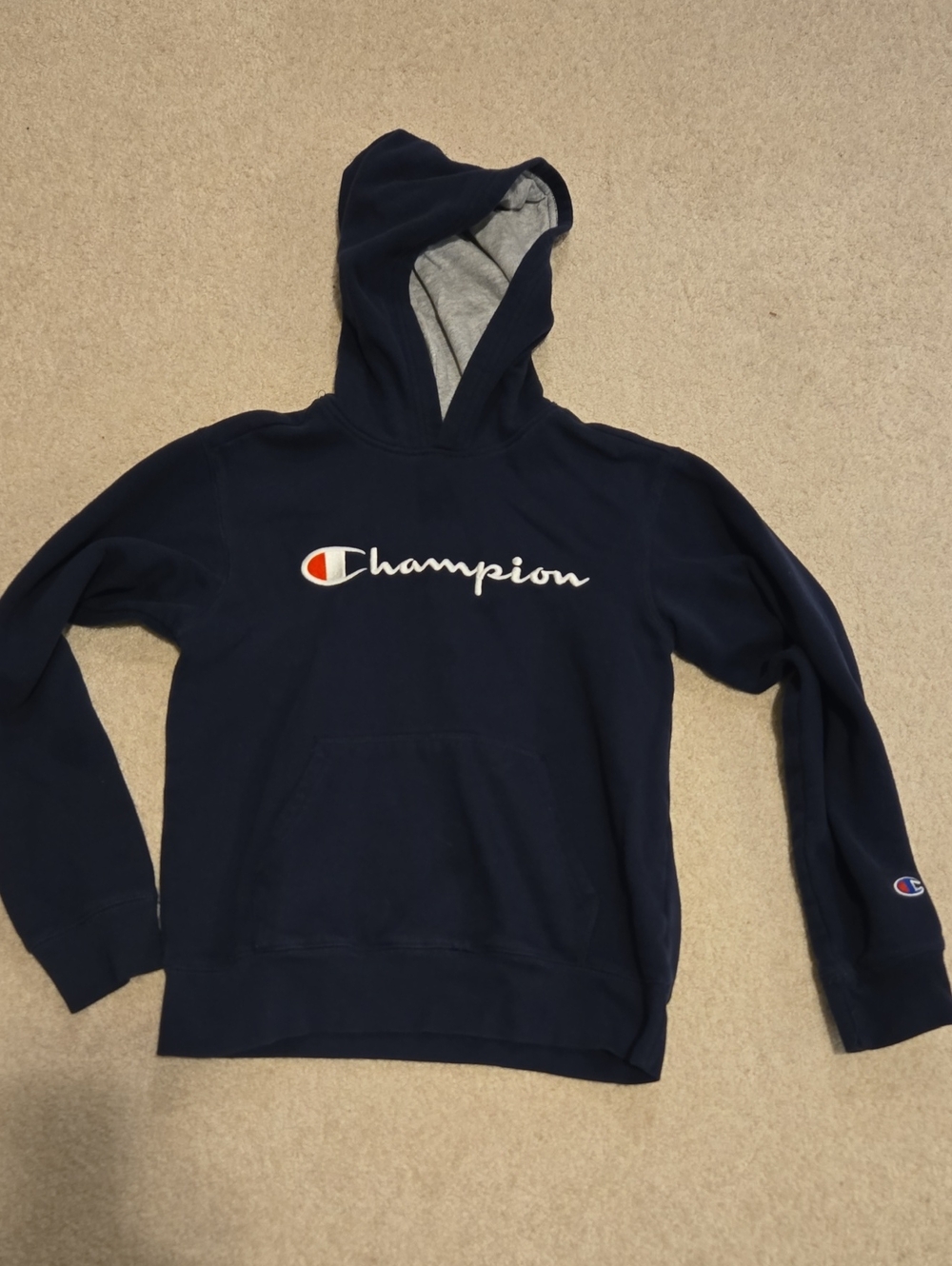 Champion Navy Blue Youth Large Hoodie